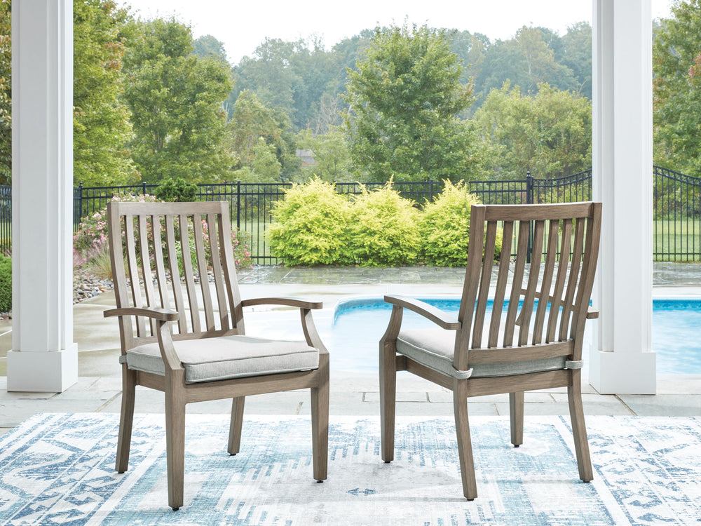 Rainier Ranch - Arm Chair With Cushion (Set of 2) - Brown / Beige - Roberts Furniture & Mattress (Yorktown, VA)