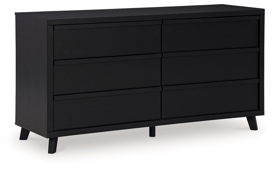 Danziar - Six Drawer Dresser - Black Roberts Furniture & Mattress Danziar - Six Drawer Dresser - Black Roberts Furniture & Mattress