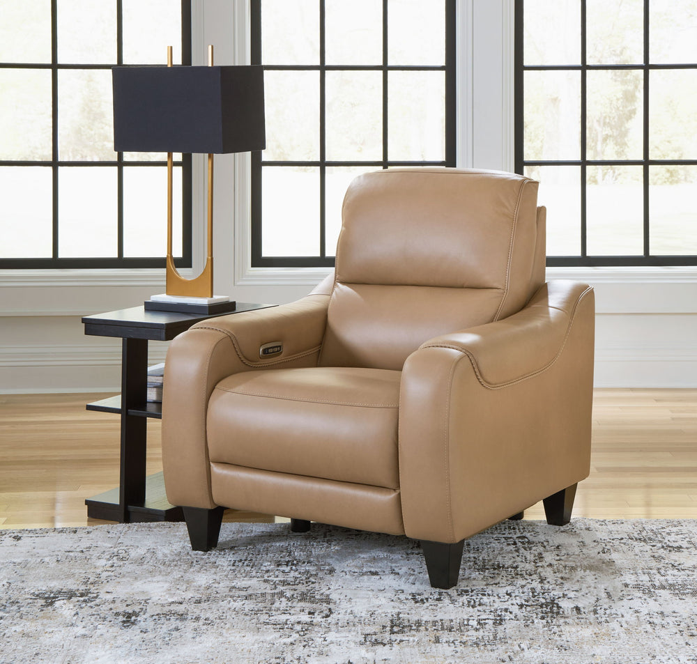 Mosswell - Power Recliner With Adj Headrest - Toffee - Roberts Furniture & Mattress (Yorktown, VA)