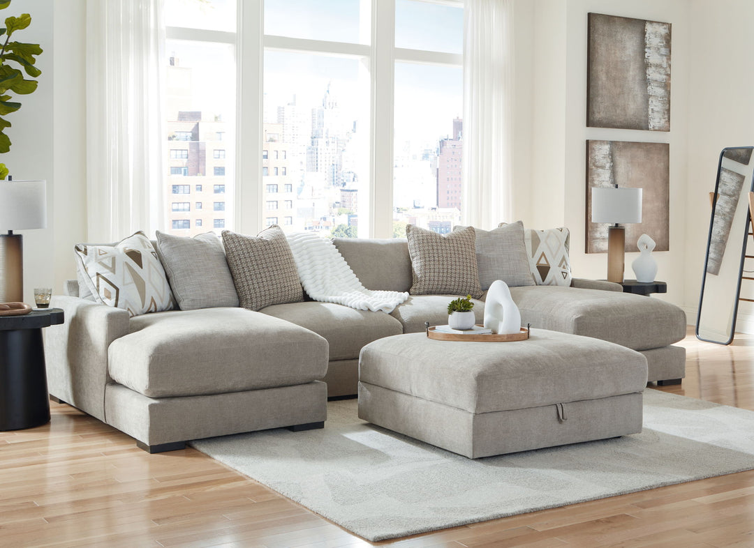 Aslan Court - Sectional With Ottoman Set - Roberts Furniture & Mattress (Yorktown, VA)