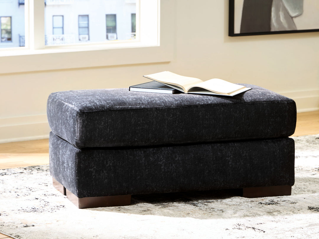 Whitmore Manor - Ottoman - Black Pearl - Roberts Furniture & Mattress (Yorktown, VA)
