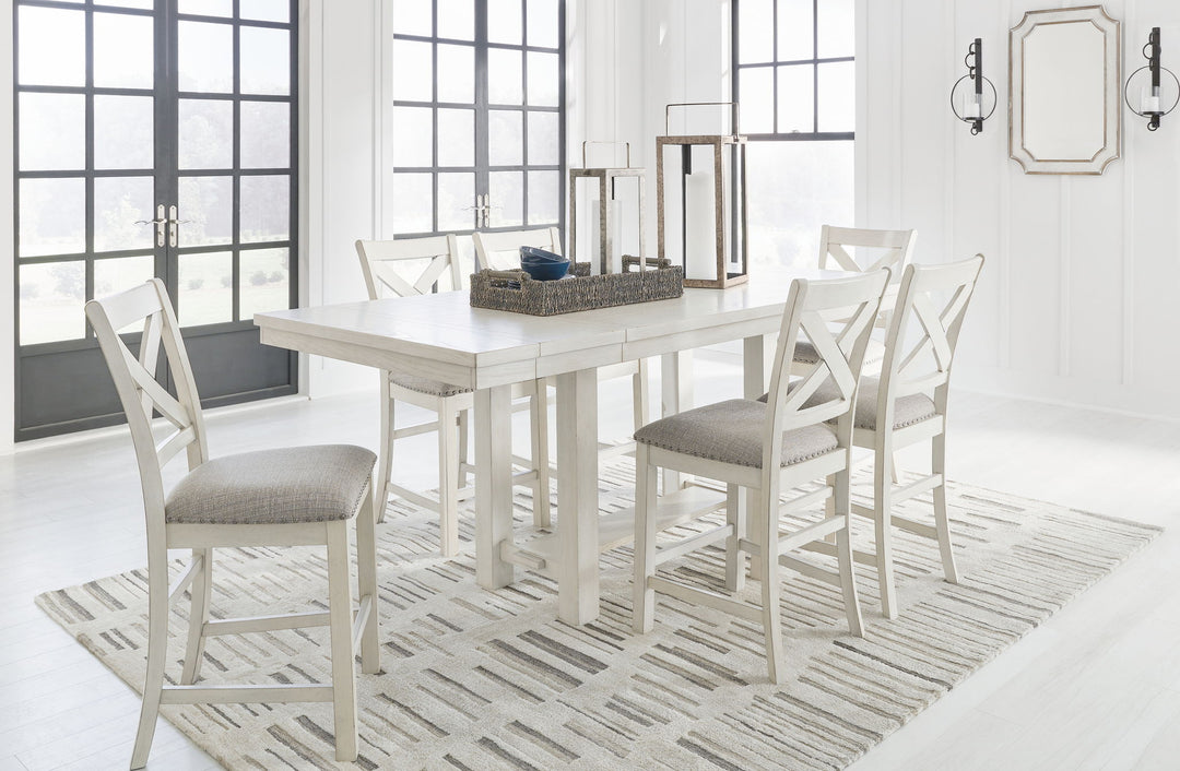 Robbinsdale - Rectangular Counter Height Dining Extension Table Set - Roberts Furniture & Mattress (Yorktown, VA)