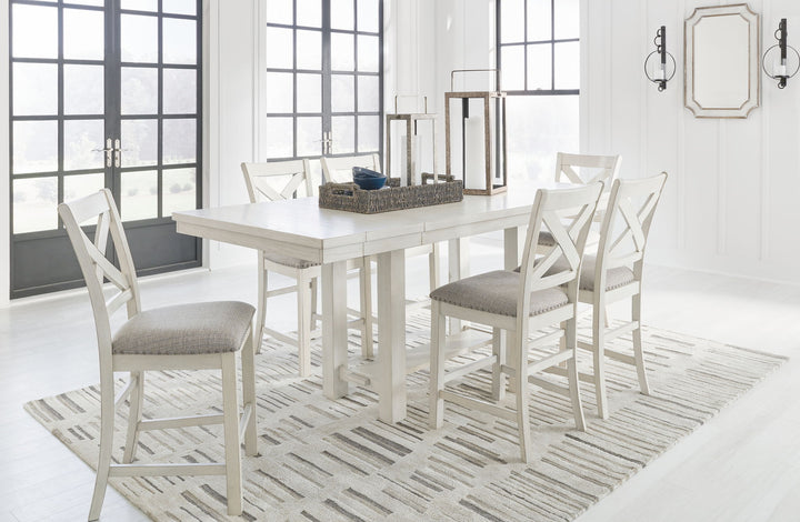 Robbinsdale - Rectangular Counter Height Dining Extension Table Set - Roberts Furniture & Mattress (Yorktown, VA)