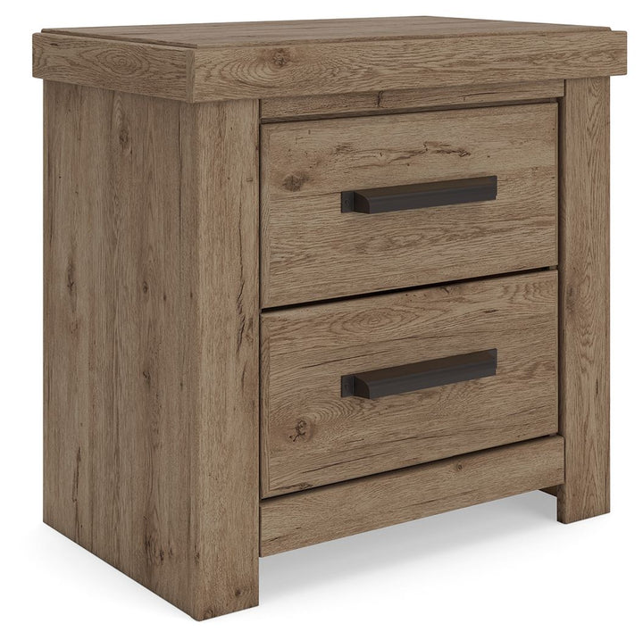 Oliandon - Two Drawer Night Stand - Light Brown - Roberts Furniture & Mattress (Yorktown, VA)