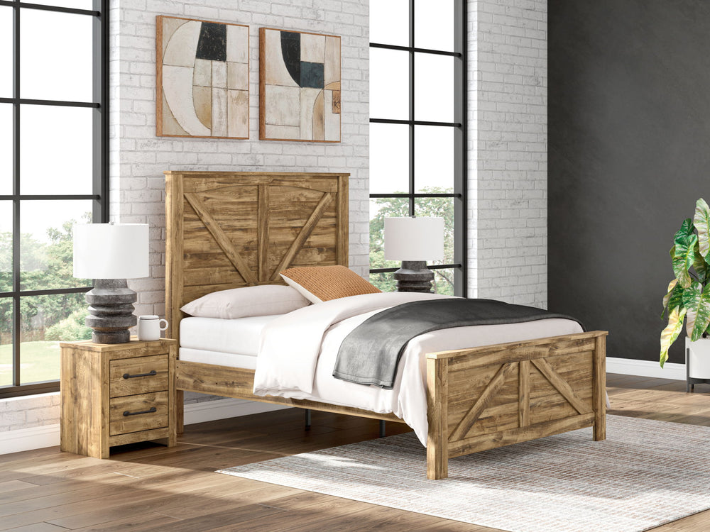 Maystonna - Crossbuck Panel Bed - Roberts Furniture & Mattress (Yorktown, VA)