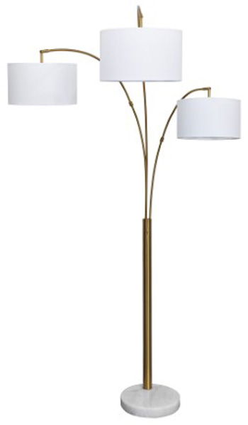 Valo - Metal Arc Lamp - Gold Finish - Roberts Furniture & Mattress (Yorktown, VA)