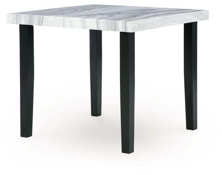 Mervannie - Square Dining Room Counter Table - Gray / Black - Roberts Furniture & Mattress (Yorktown, VA)