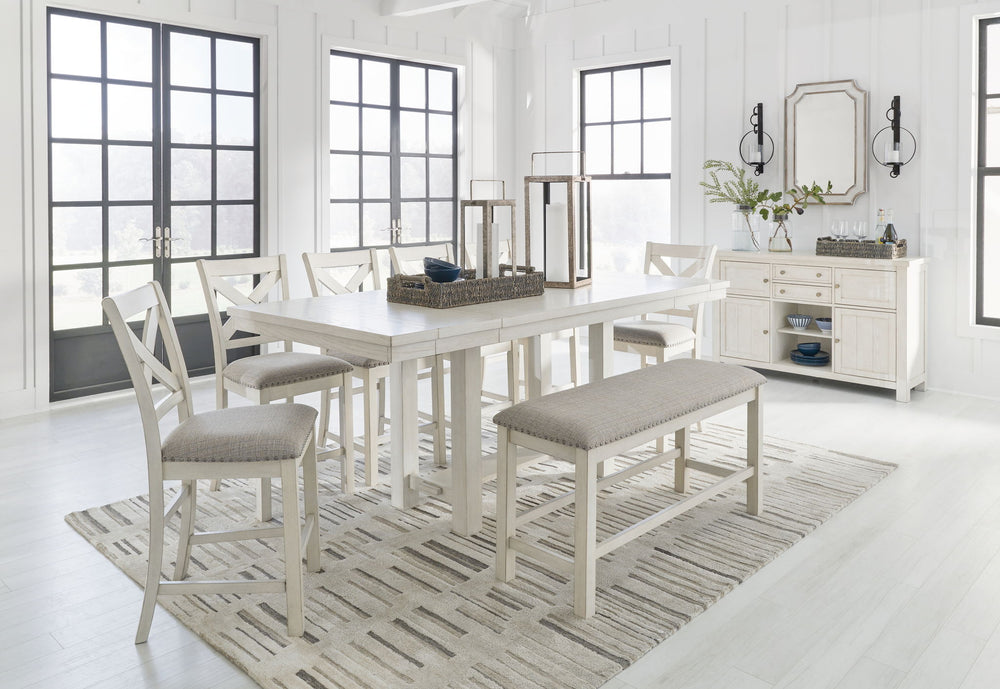 Robbinsdale - Rectangular Counter Height Dining Extension Table Set - Roberts Furniture & Mattress (Yorktown, VA)