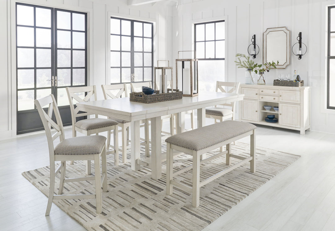 Robbinsdale - Rectangular Counter Height Dining Extension Table Set - Roberts Furniture & Mattress (Yorktown, VA)