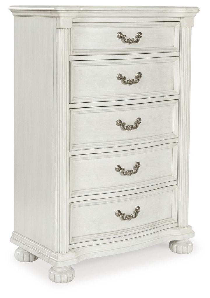 Montelaine - Five Drawer Chest - Antique White