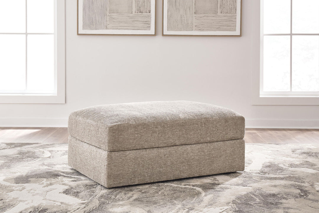 Nexora-Court - Oversized Accent Ottoman - Burlap
