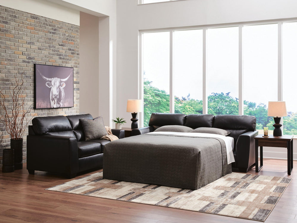Glennbre - Queen Sofa Sleeper - Midnight - Roberts Furniture & Mattress (Yorktown, VA)