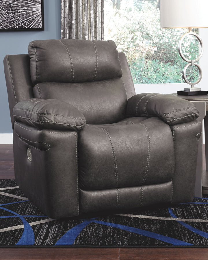 Erlangen - PWR Recliner/Adj Headrest - Dark Gray