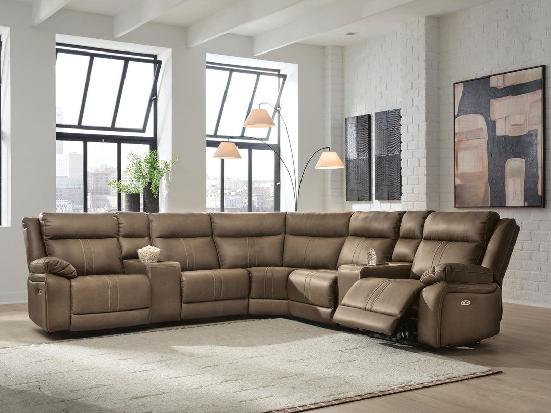 Max-Momentum - Reclining Sectional - Roberts Furniture & Mattress (Yorktown, VA)