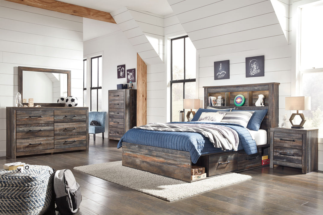 Drystan - Bookcase Bed With Storage Set - Roberts Furniture & Mattress (Yorktown, VA)