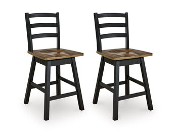 Wildenauer - Swivel Stool (Set of 2) - Roberts Furniture & Mattress (Yorktown, VA)