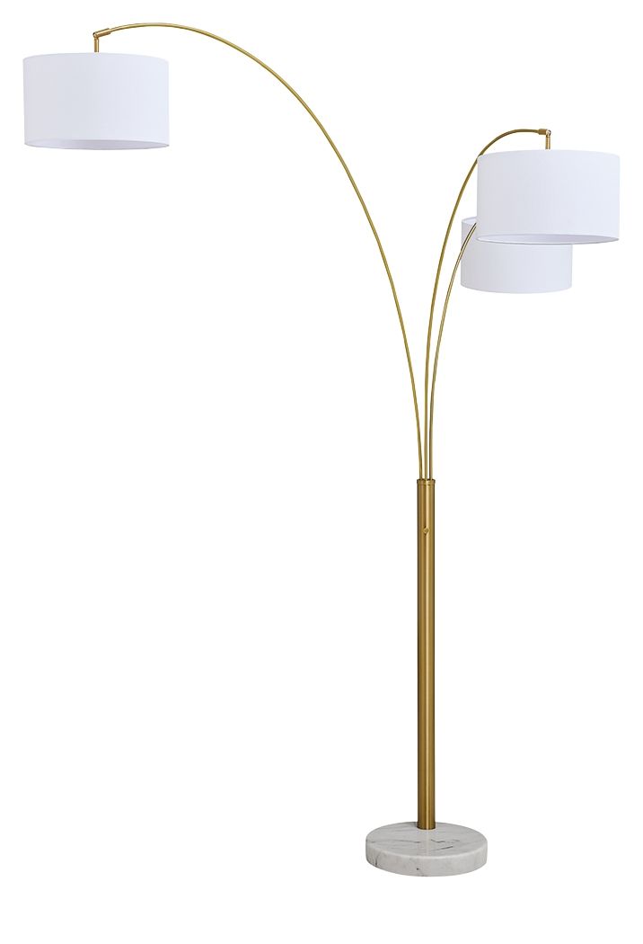 Valo - Metal Arc Lamp - Gold Finish - Roberts Furniture & Mattress (Yorktown, VA)