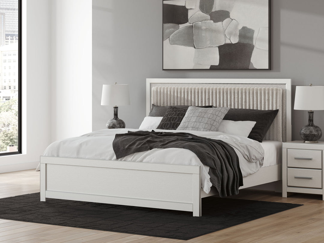 Zuraleus - Upholstered Panel Platform Bed With Roll Slats - Roberts Furniture & Mattress (Yorktown, VA)