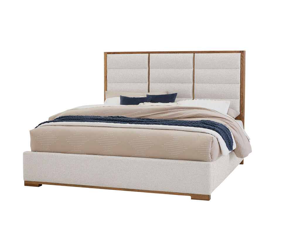 Crafted Oak - Erin's Upholstered Bed (Headboard, Footboard And Rails) - Roberts Furniture & Mattress (Yorktown, VA)