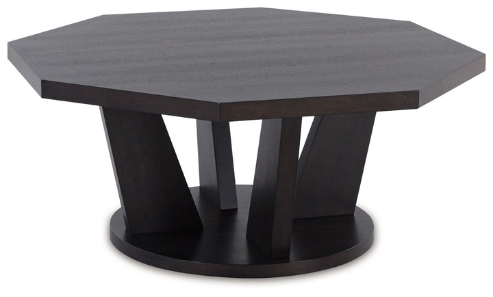 Chasinfield - Octagon Coffee Table - Dark Brown