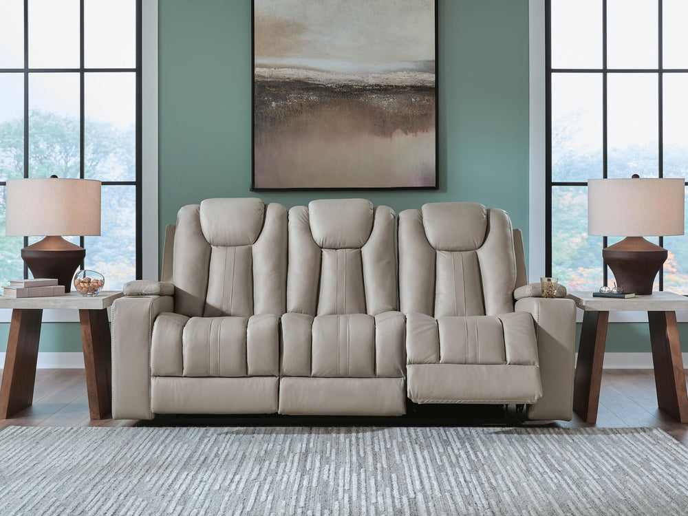 Elevate Edges - Reclining Sofa With Drop Down Table - Coin - Roberts Furniture & Mattress (Yorktown, VA)