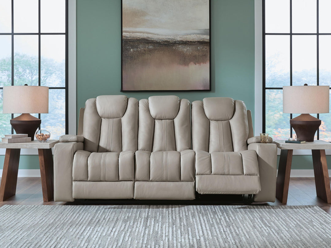 Elevate Edges - Reclining Sofa With Drop Down Table - Coin - Roberts Furniture & Mattress (Yorktown, VA)