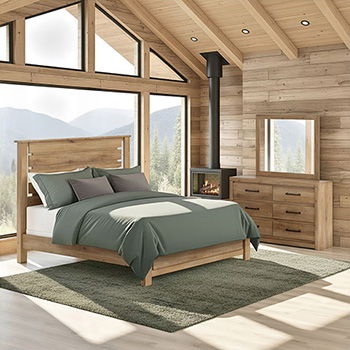 Brozmont - Six Drawer Dresser - Tan - Roberts Furniture & Mattress (Yorktown, VA)