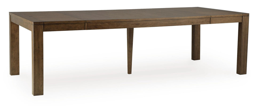 Marxmore - Rectangular Dining Room Butterfly Extension Table - Brown - Roberts Furniture & Mattress (Yorktown, VA)
