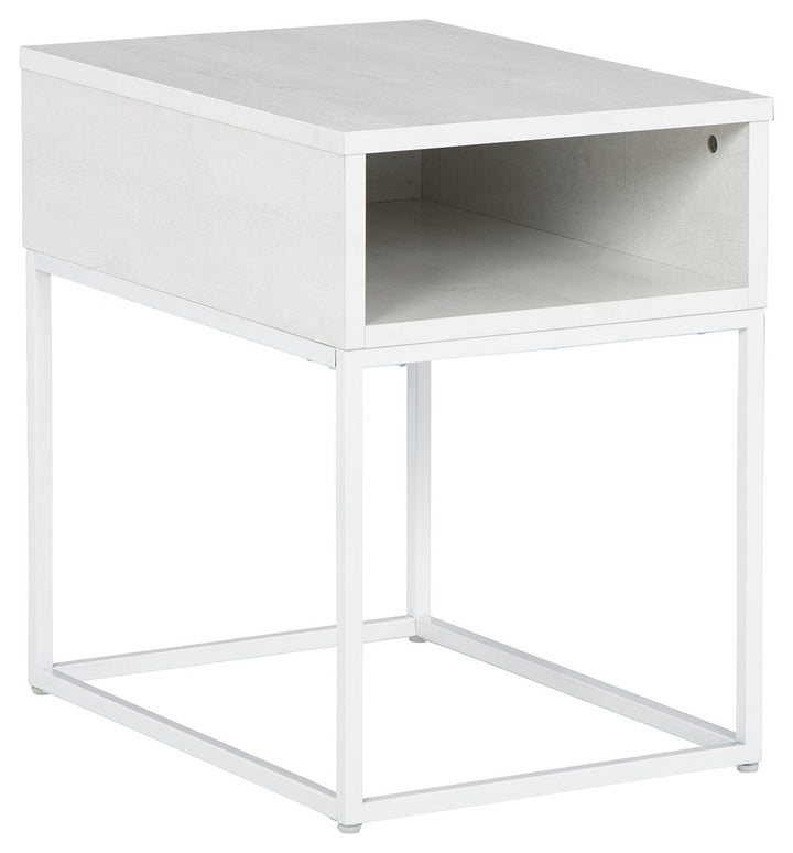 Deznee - Rectangular End Table - White