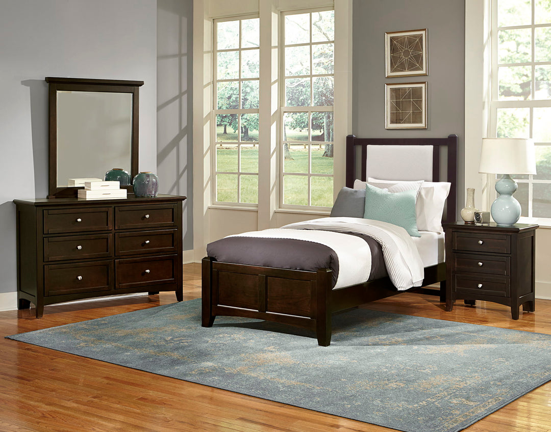 Bonanza - Pebble Gray Upholstered Bed With Mansion Footboard - Roberts Furniture & Mattress (Yorktown, VA)