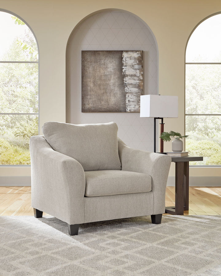 Willarae - 2 Pc. - Chair And A Half, Ottoman - Taupe - Roberts Furniture & Mattress (Yorktown, VA)