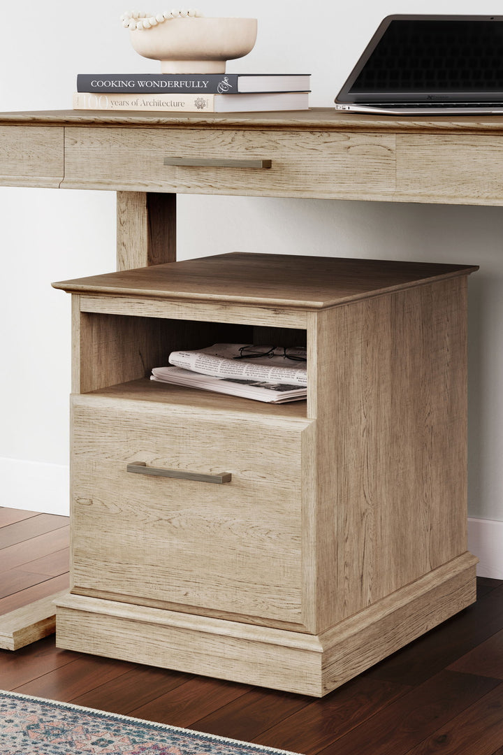 Elmferd - File Cabinet - Light Brown