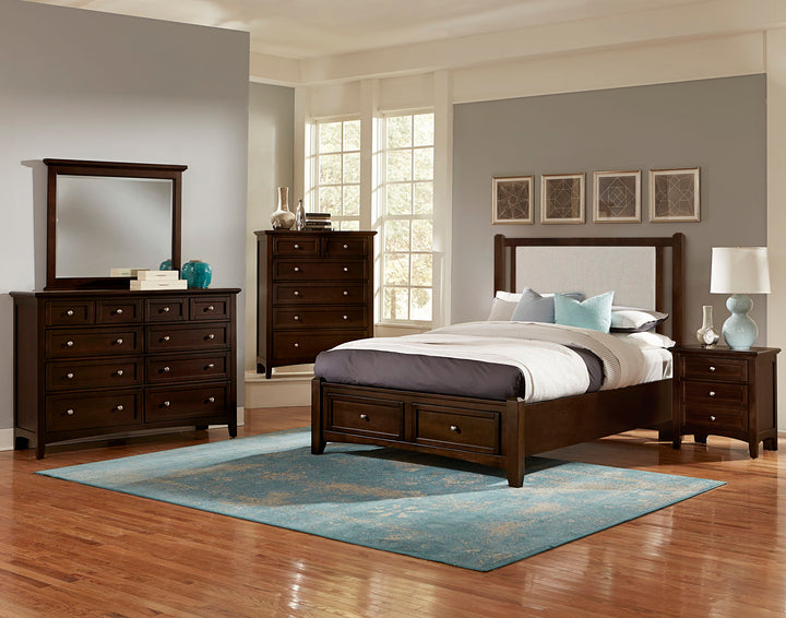 Bonanza - Pebble Gray Upholstered Bed With Storage Footboard - Roberts Furniture & Mattress (Yorktown, VA)