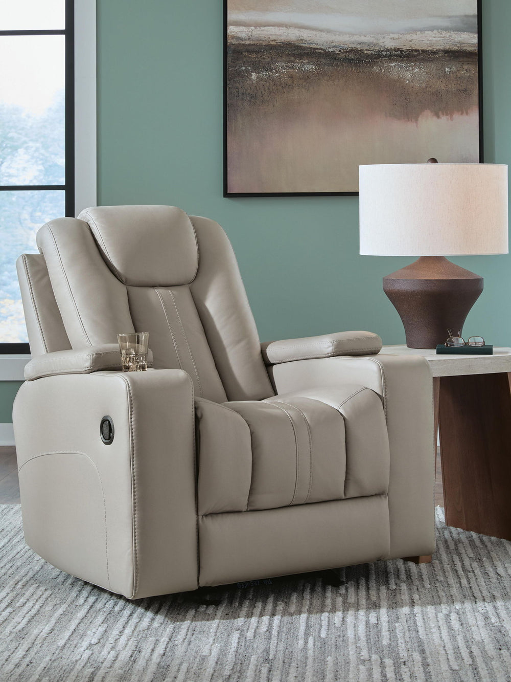 Elevate Edges - Glider Recliner - Coin - Roberts Furniture & Mattress (Yorktown, VA)