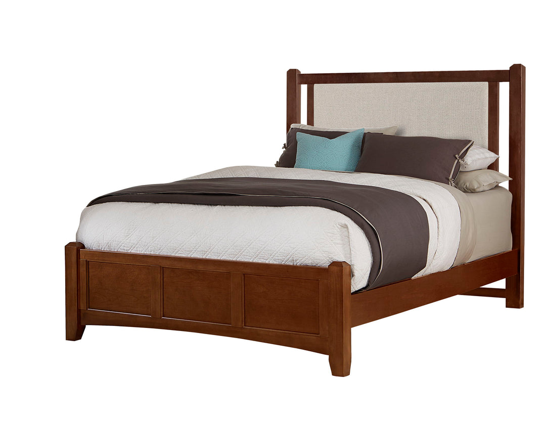 Bonanza - Pebble Gray Upholstered Bed With Mansion Footboard - Roberts Furniture & Mattress (Yorktown, VA)