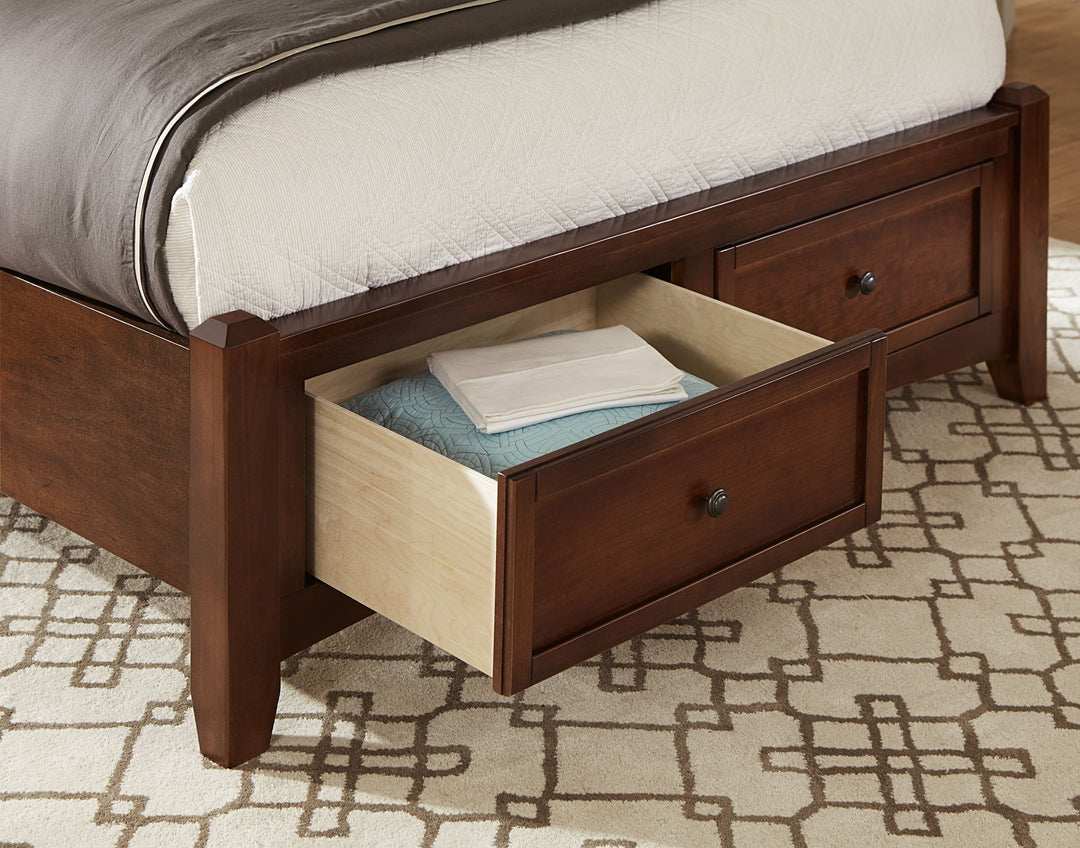 Bonanza - Pebble Gray Upholstered Bed With Storage Footboard - Roberts Furniture & Mattress (Yorktown, VA)
