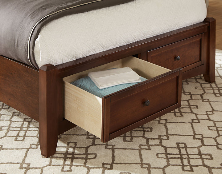 Bonanza - Pebble Gray Upholstered Bed With Storage Footboard - Roberts Furniture & Mattress (Yorktown, VA)
