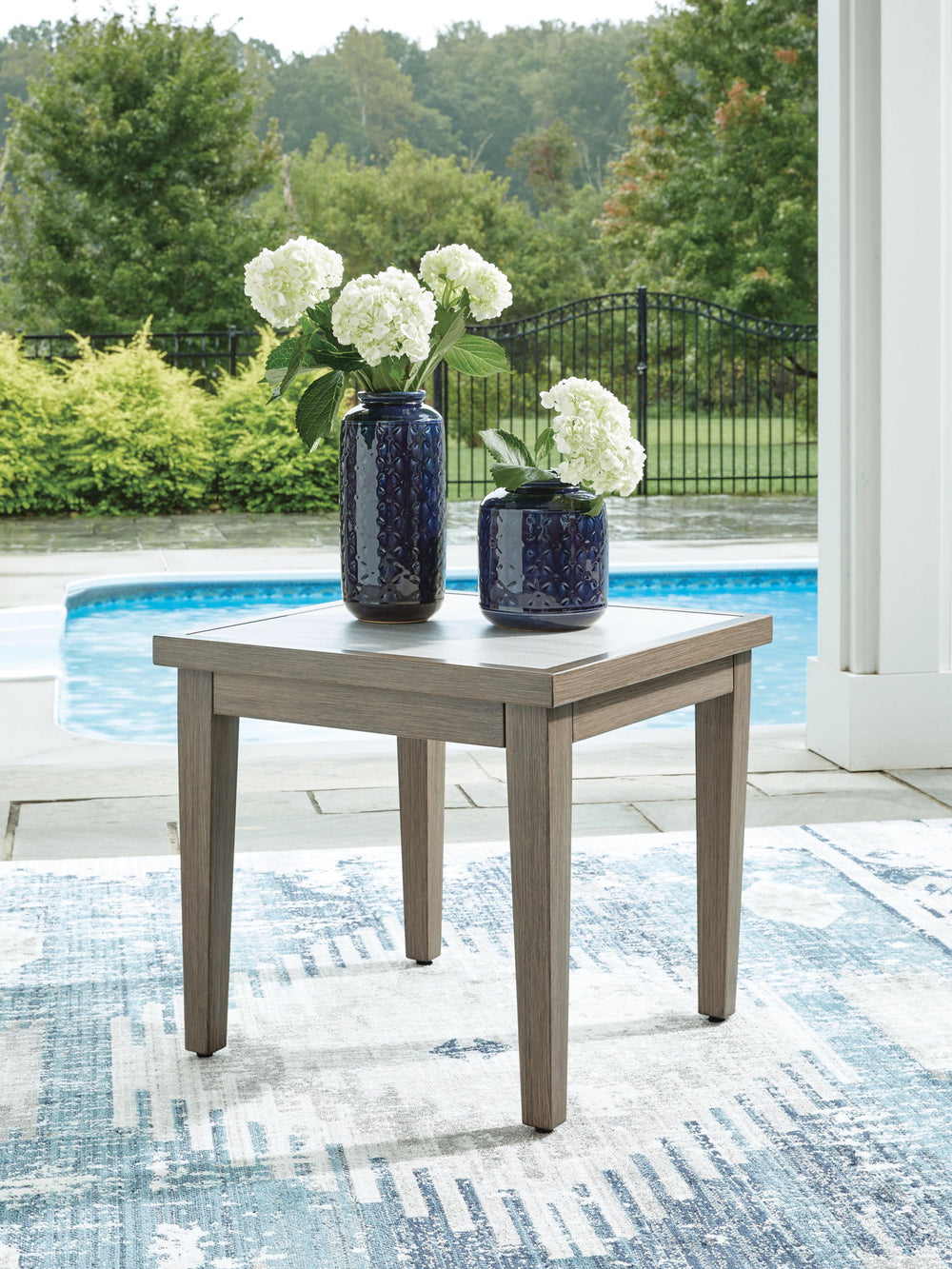 Rainier Ranch - Square End Table - Brown / Beige - Roberts Furniture & Mattress (Yorktown, VA)