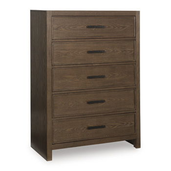 Ticanter - Five Drawer Chest - Brown - Roberts Furniture & Mattress (Yorktown, VA)