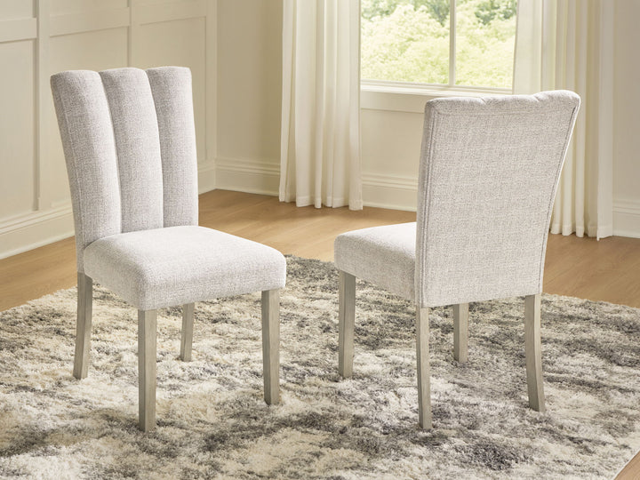 Larawyn - Dining Upholstered Side Chair (Set of 2) - Bisque - Roberts Furniture & Mattress (Yorktown, VA)