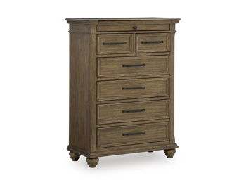 Karallin - Seven Drawer Chest - Medium Brown - Roberts Furniture & Mattress (Yorktown, VA)
