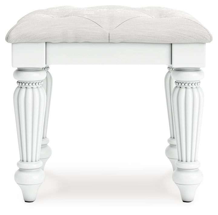 Kozlani - 3 Pc. - Vanity, Mirror And Stool - White