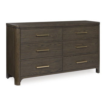 Radkin - Dresser - Burnished Brown - Roberts Furniture & Mattress (Yorktown, VA)