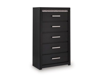 Shoralli - Five Drawer Chest - Black - Roberts Furniture & Mattress (Yorktown, VA)