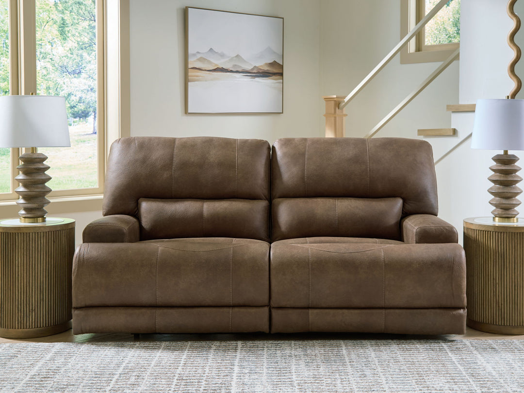 Beckley Place - 2 Seat Power Reclining Sofa With Adjustable Headrest - Earth