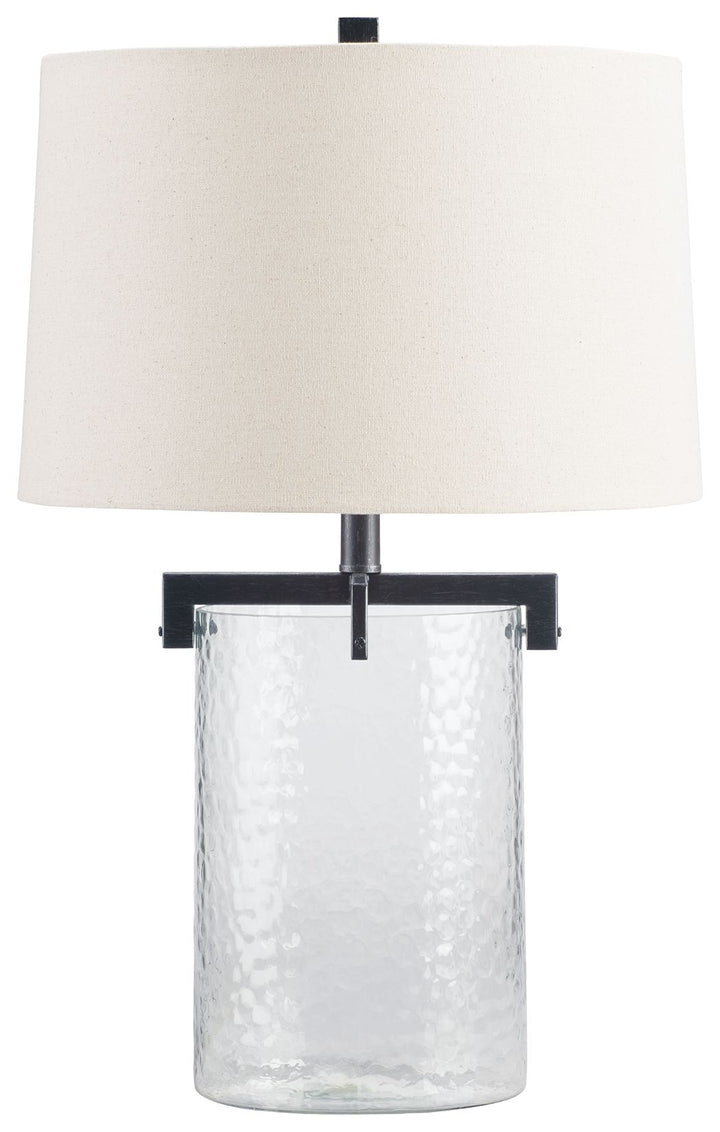 Fentonley - Glass Table Lamp  - Clear / Antique Black