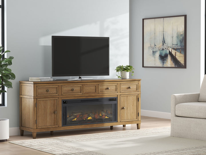 Sharlance - 81" TV Stand With Electric Fireplace