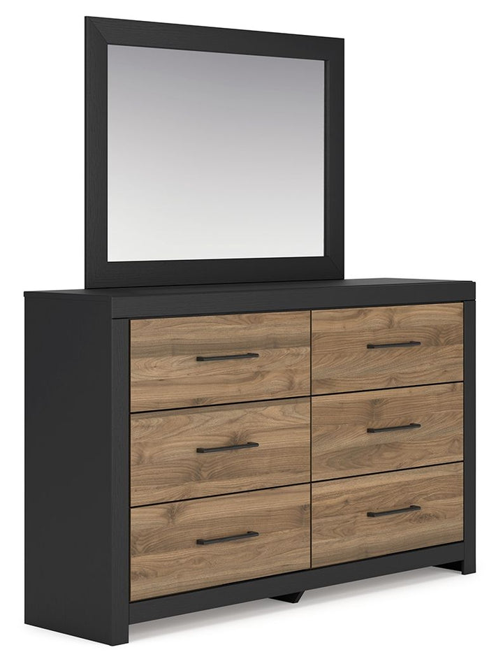 Vertani - Dresser And Mirror - Black