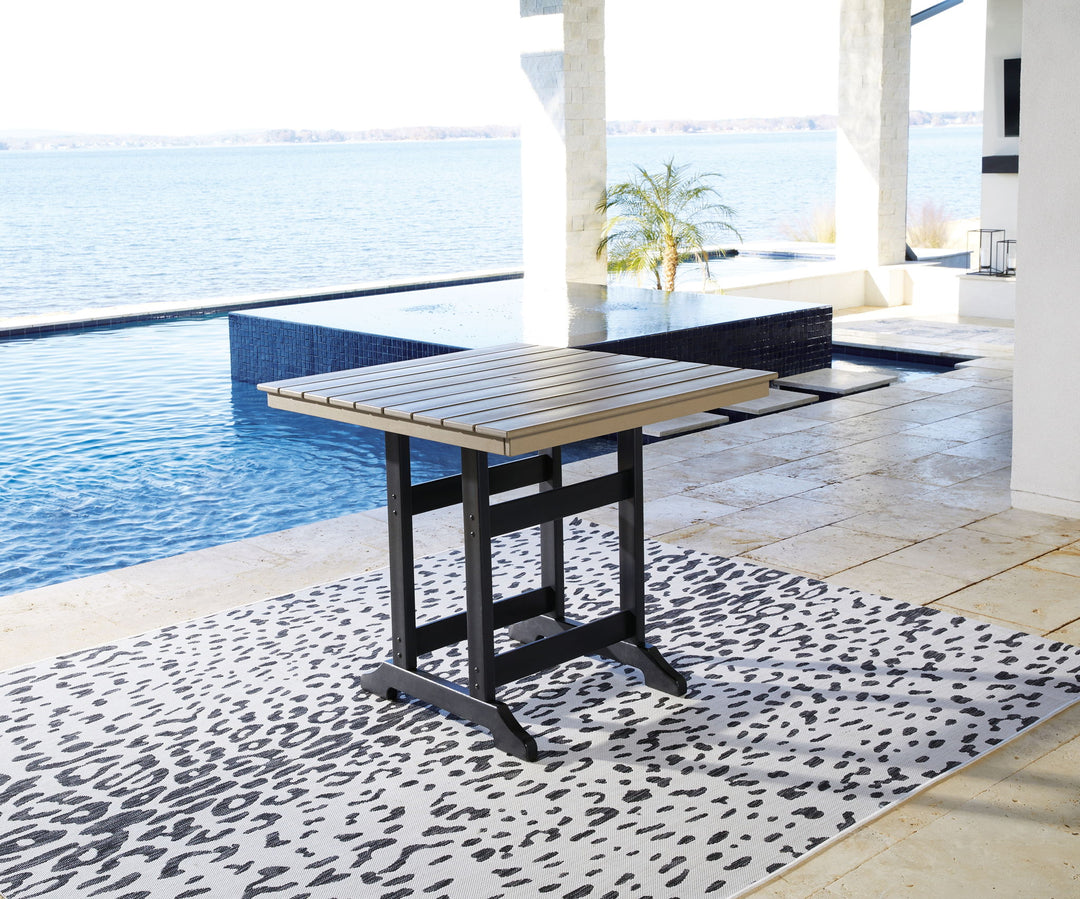 Fairen Trail - 5 Pc. - Counter Dining Set - Black / Driftwood - Roberts Furniture & Mattress (Yorktown, VA)