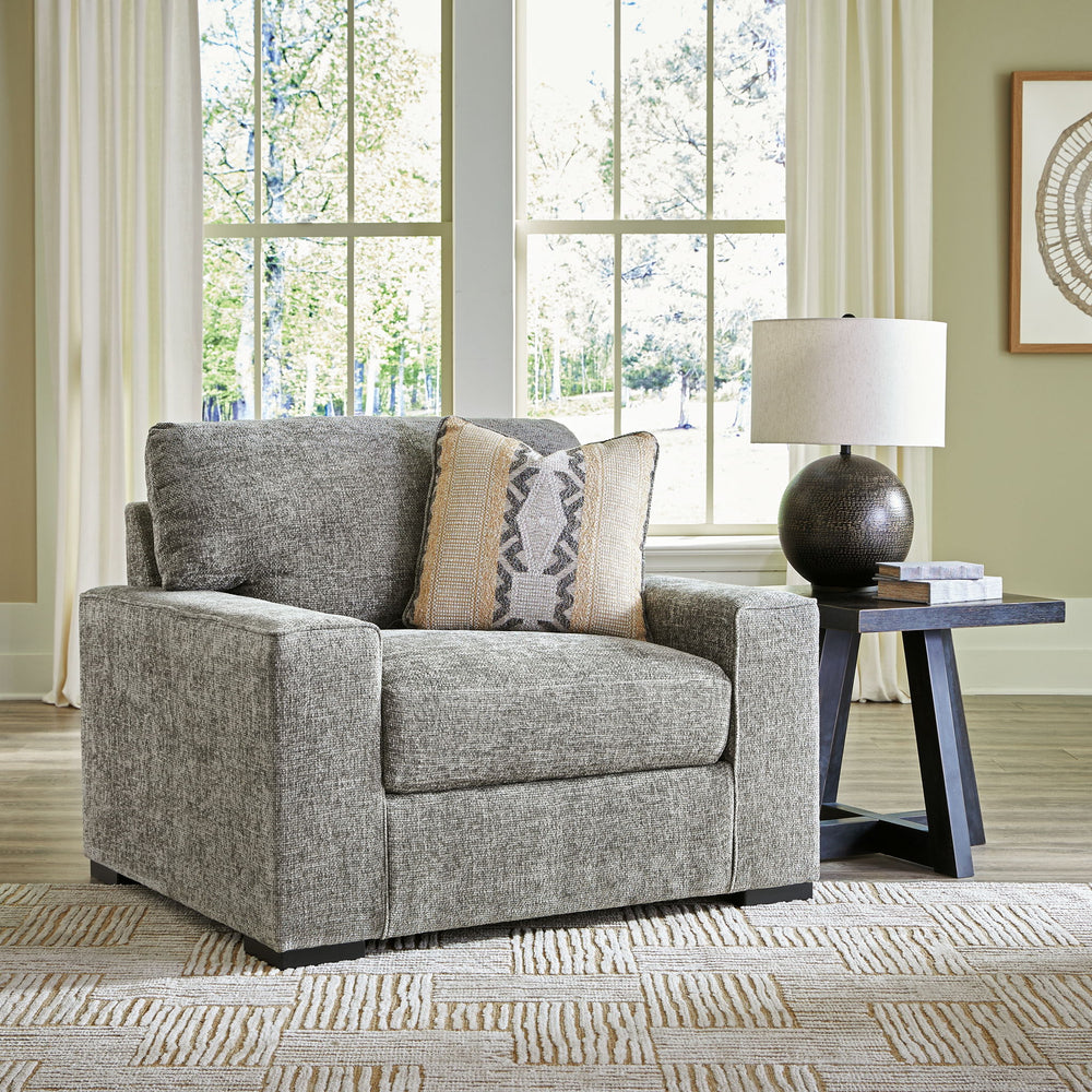 Dunmor - Chair And A Half - Graphite - Roberts Furniture & Mattress (Yorktown, VA)